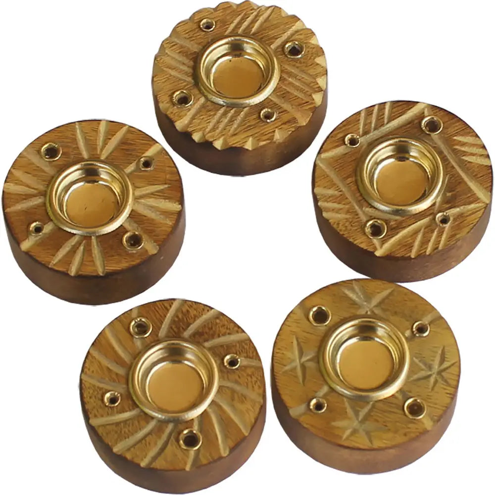 Wood Cone and Incense Holder