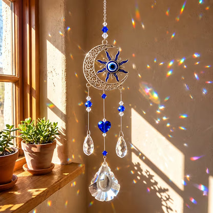Suncatcher Evil Eye Crescent Moon