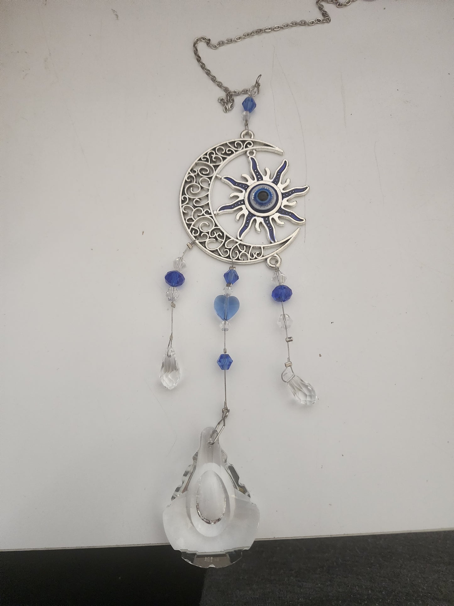 Suncatcher Evil Eye Crescent Moon