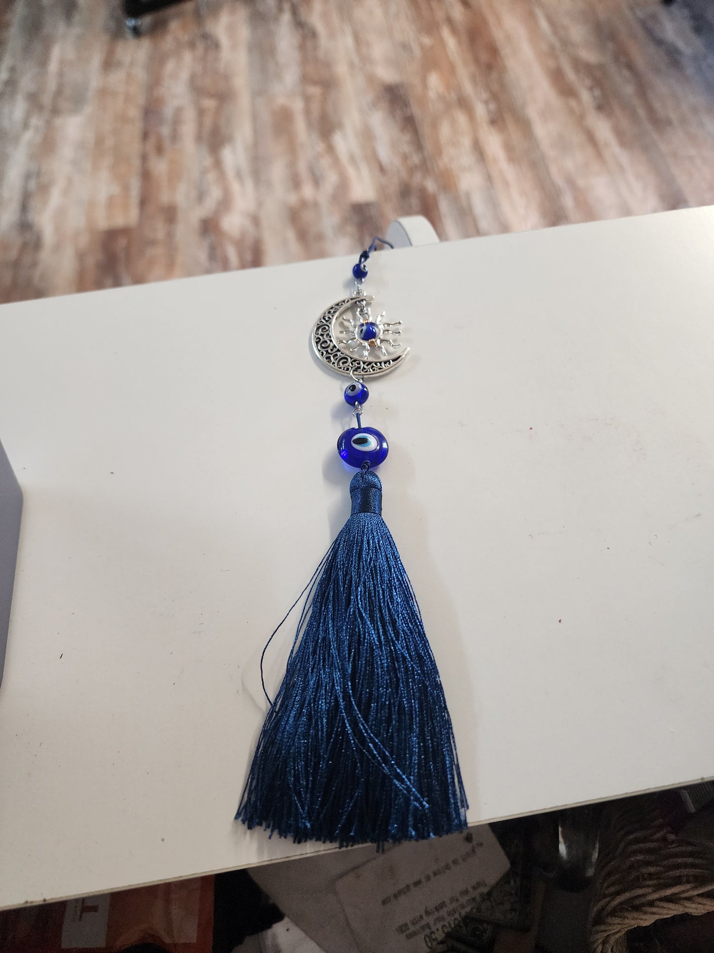 Hanger Evil Eye Crescent with Tassel
