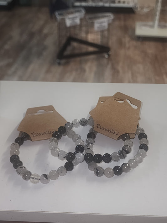 Bracelet Quartz with Tourmaline