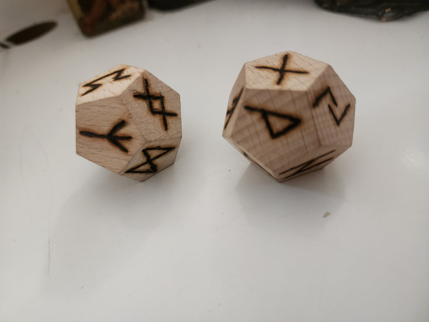 Divination Rune Dice Pair