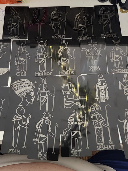 Deity Metal Cards - Egyptian Pantheon